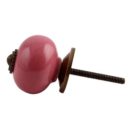 Dark Pink Antique Fitting Ceramic Cabinet Knob